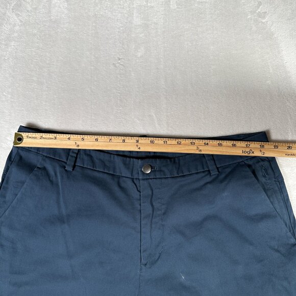 Lululemon Commission Shorts Men Size 36 Blue Classic Fit Slash Pockets LM7AAASE - Picture 2 of 11